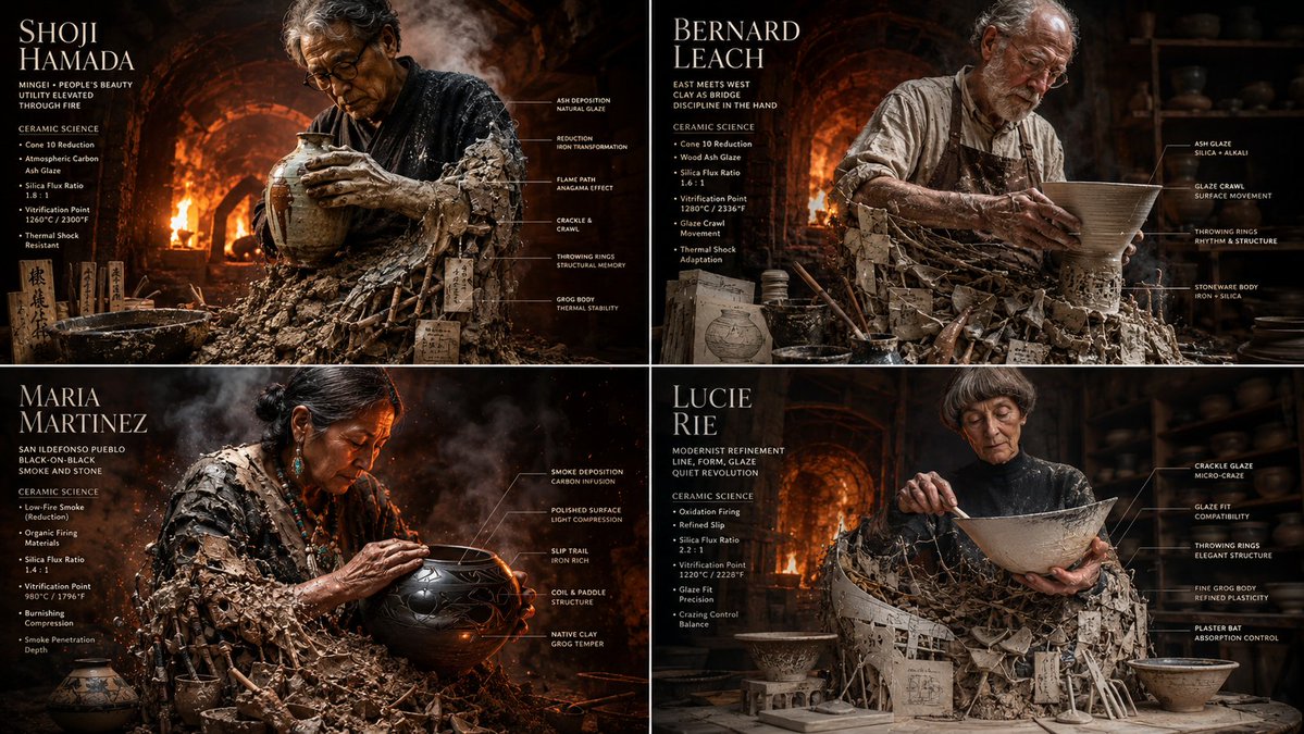 Master Potter Ceramic Infographic Grid