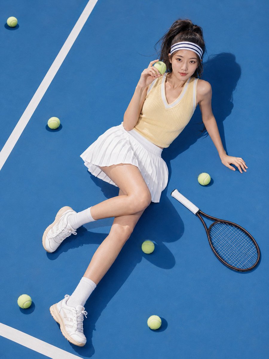 Summer Tennis Girl Photography Series example 4