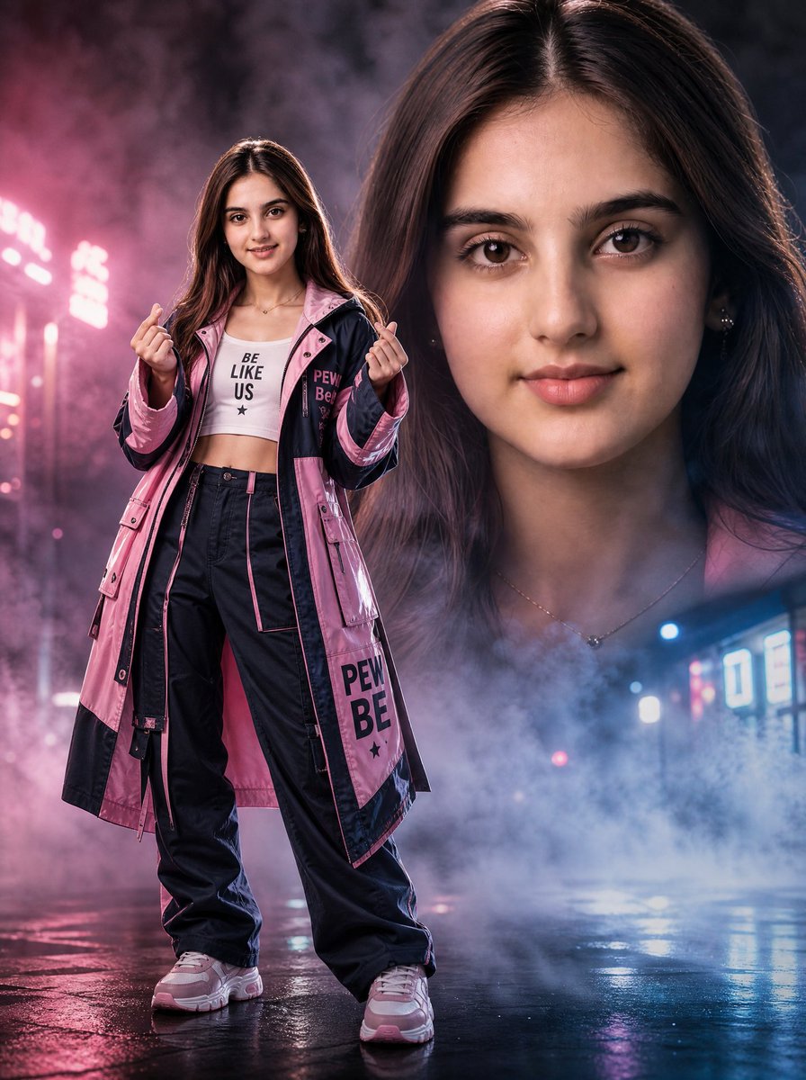 Neon Streetwear Double Portrait