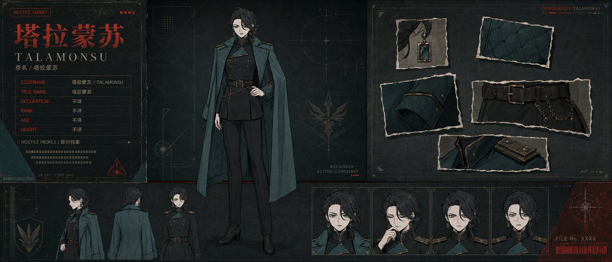 Dark TRPG Antagonist Character Sheet