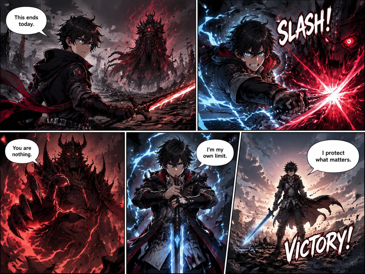 Dark Fantasy Manga Battle Page