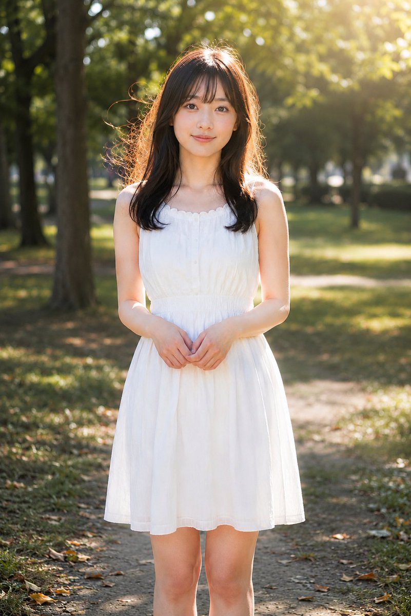 Golden Hour Backlit Park Portrait