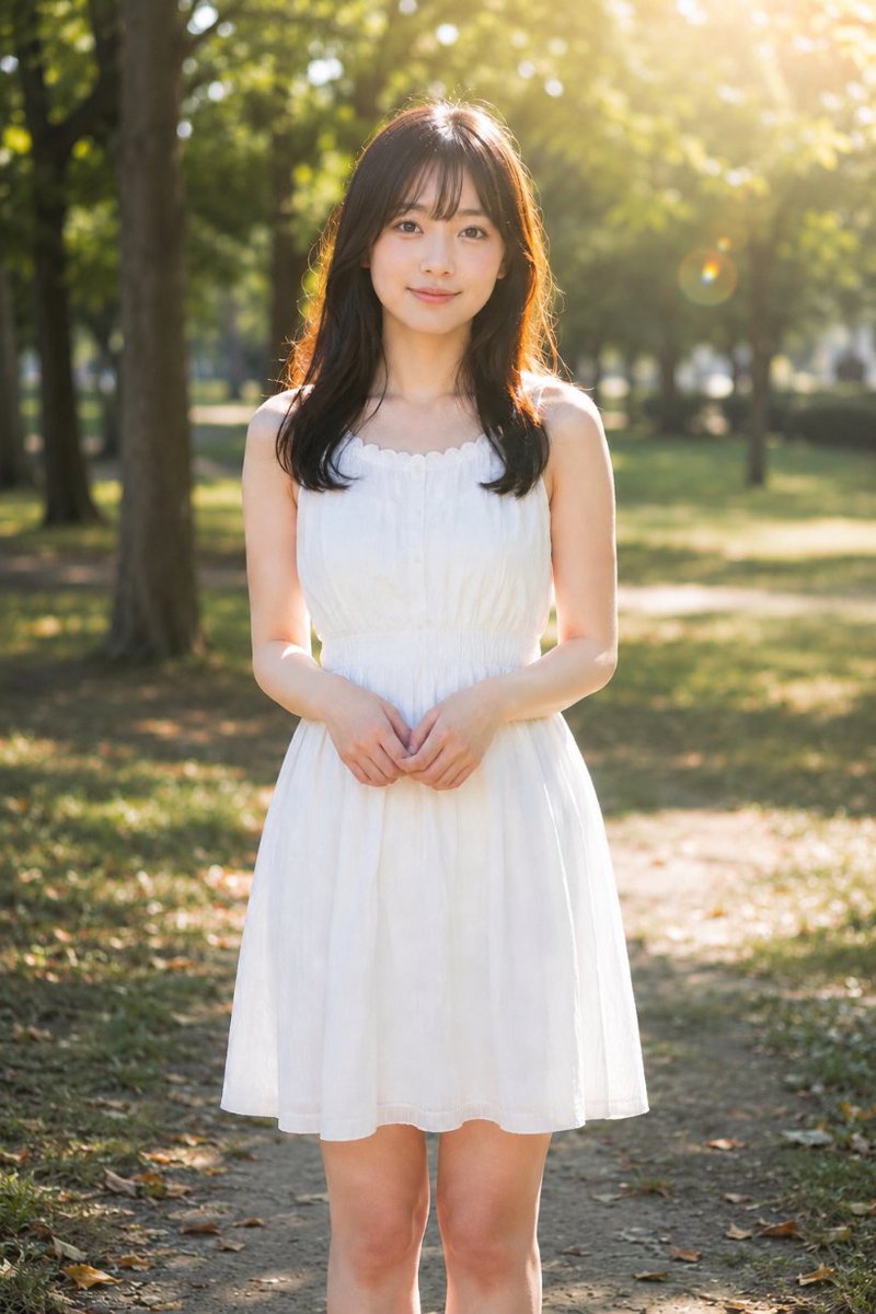 Golden Hour Backlit Park Portrait example 2
