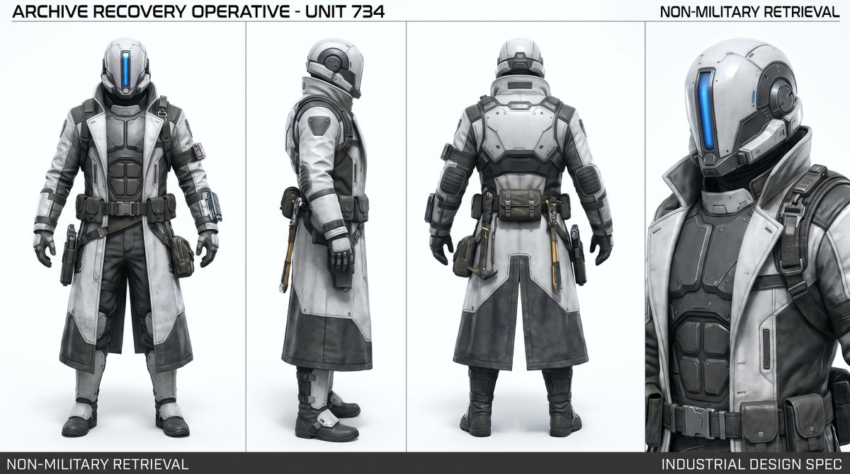 Sample output image for Archive Recovery Operative Character Sheet