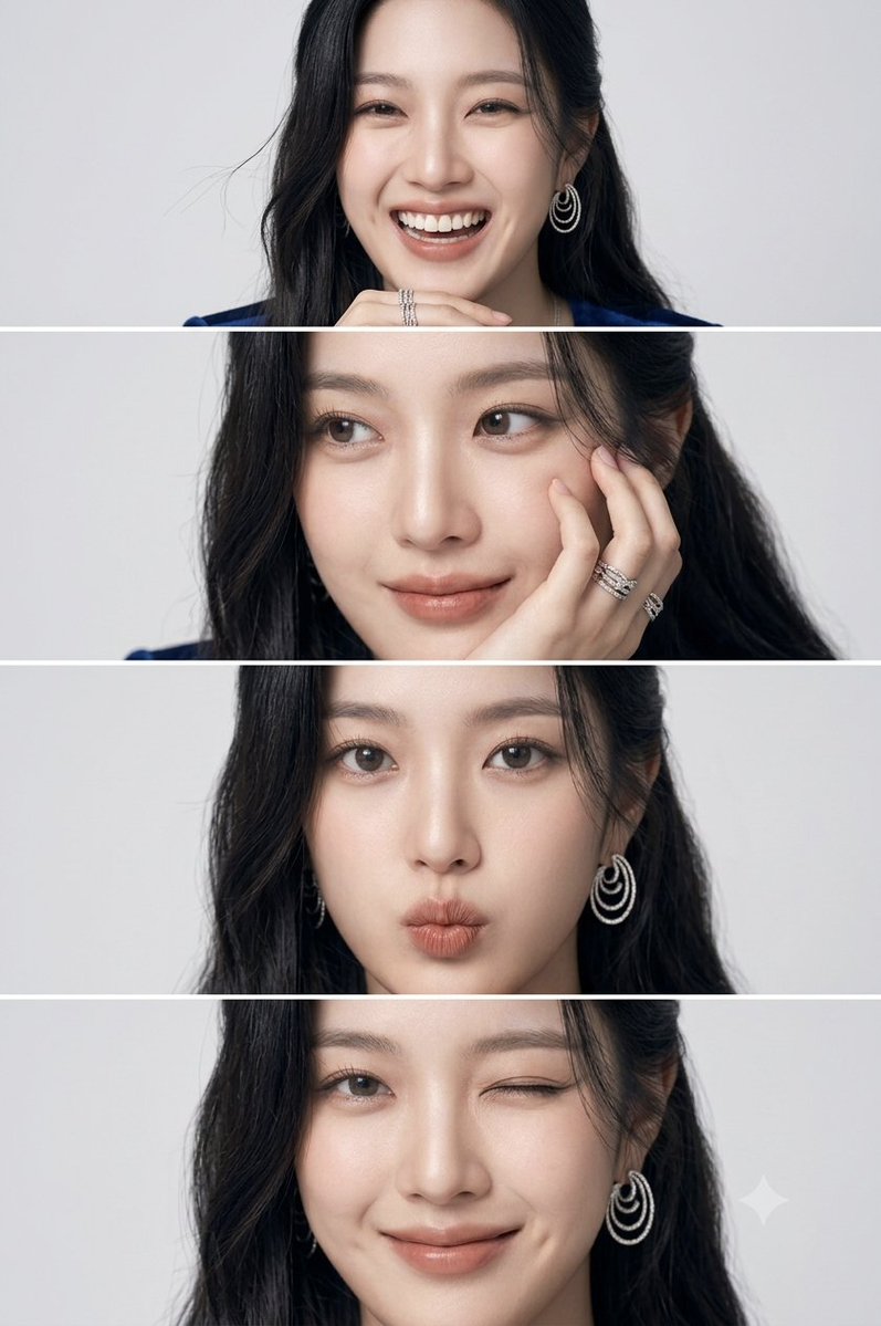 Sample output image for East Asian Woman Photo Strip