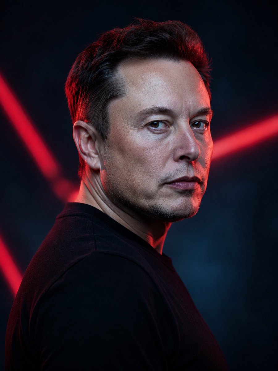 Cinematic Neon Studio Portrait