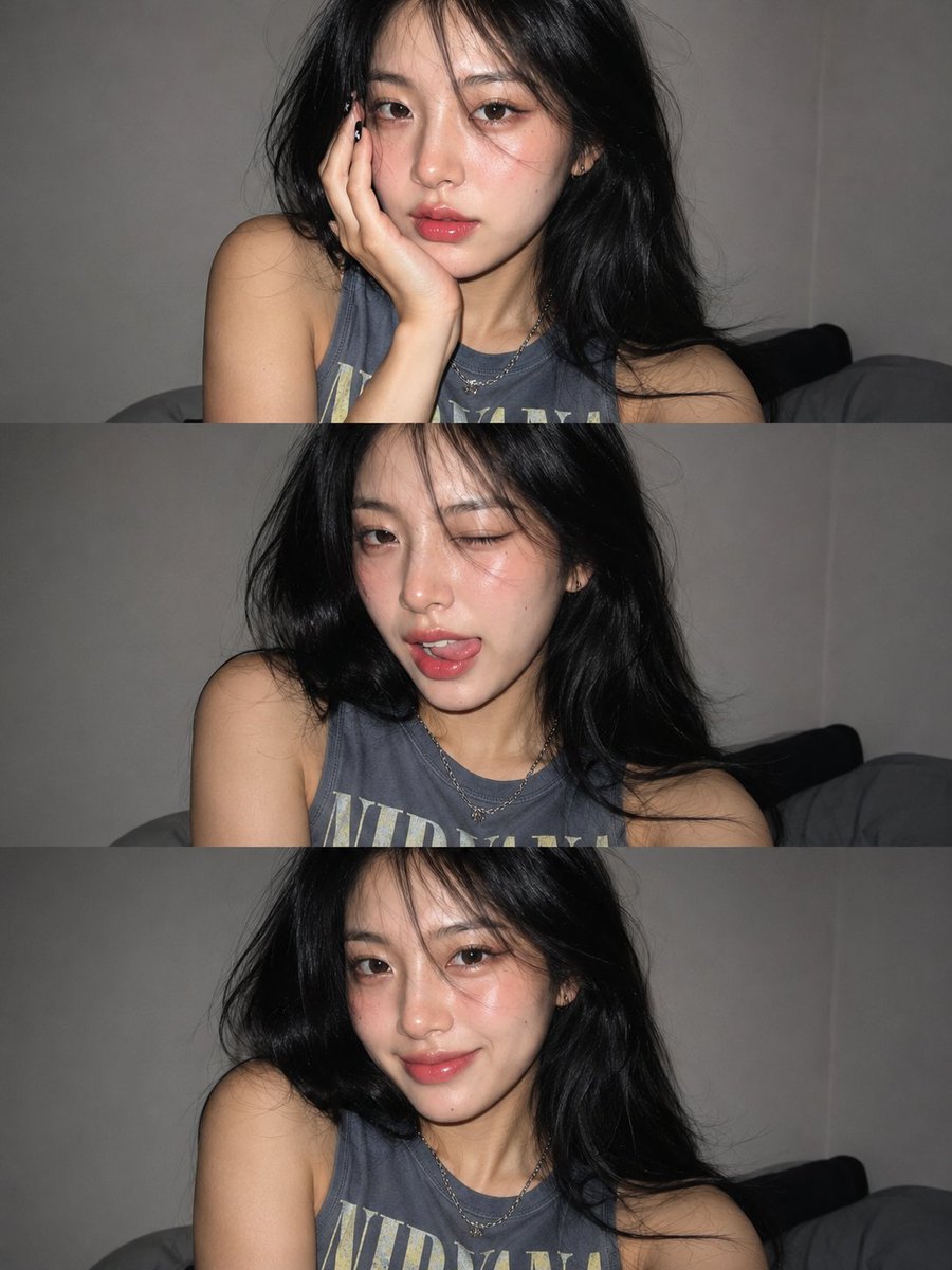 Gen Z Flash Selfie Collage