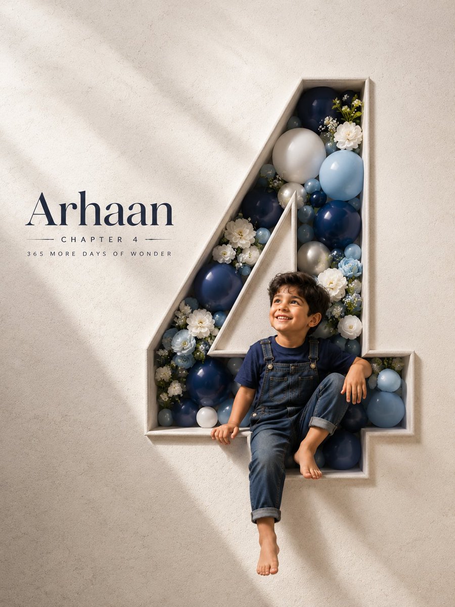 3D Carved Luxury Birthday Poster