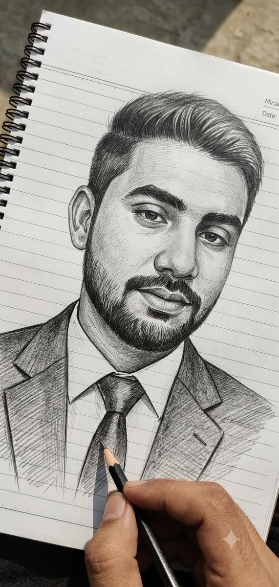 Hand-Drawn Pencil Sketch Portrait