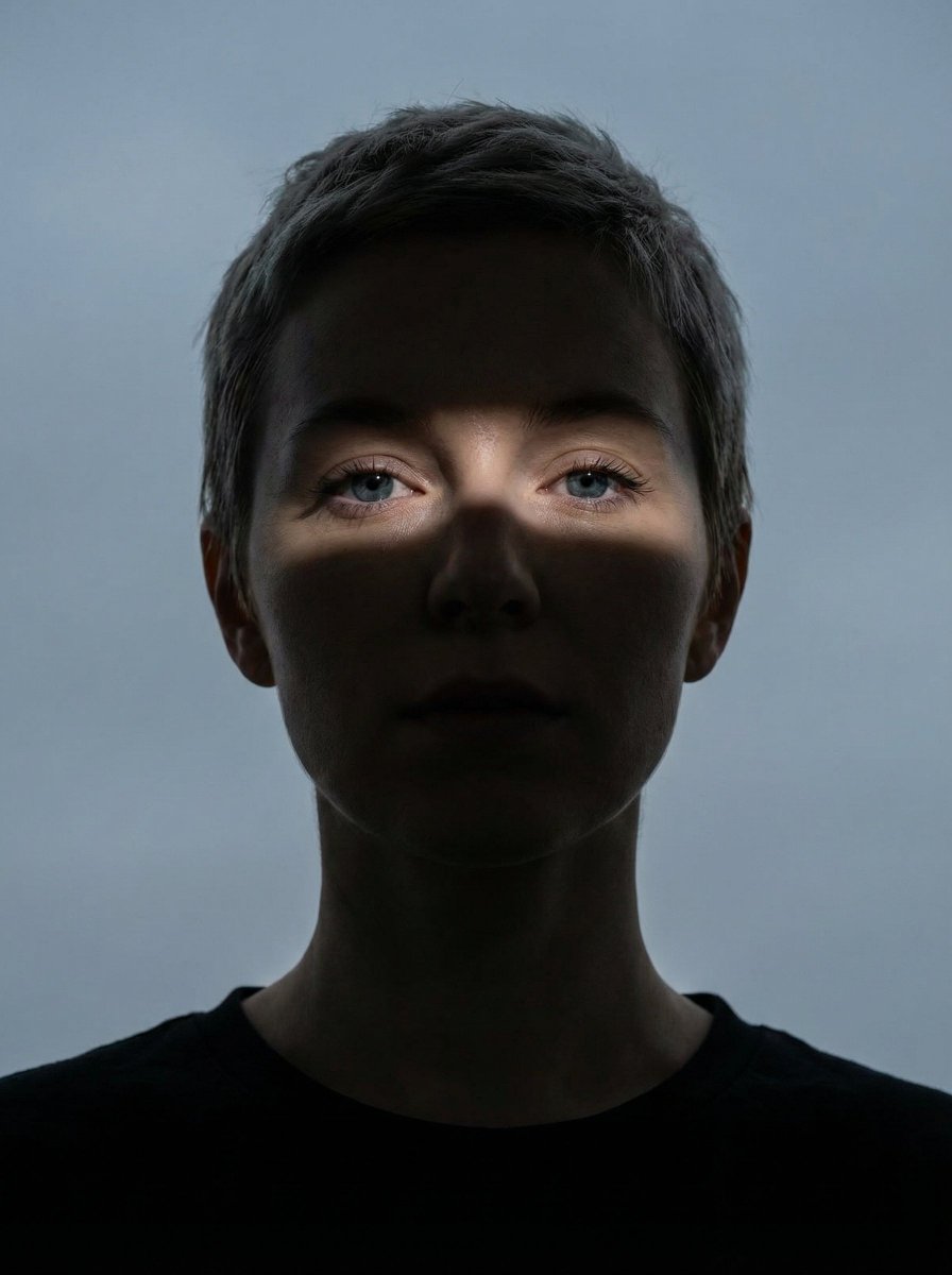 High Contrast Shadow Band Portrait