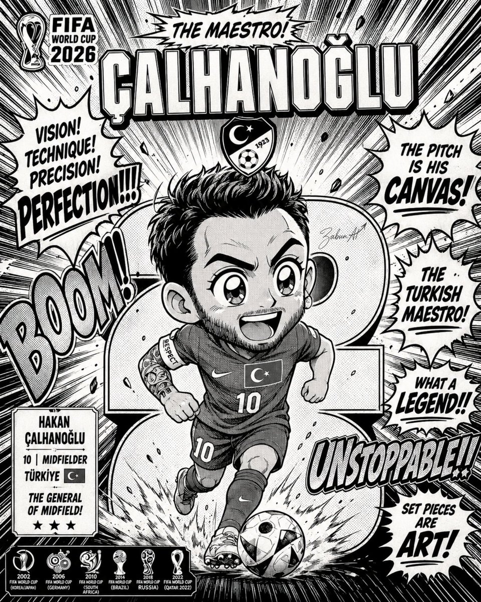 World Cup Manga Football Poster