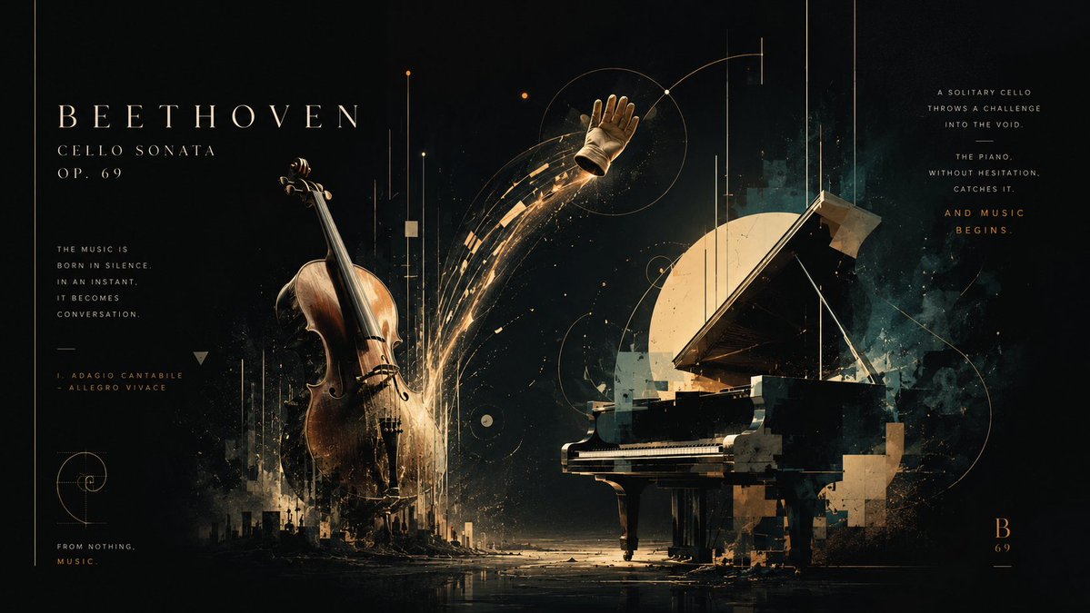 Beethoven Cello Sonata Cosmic Poster