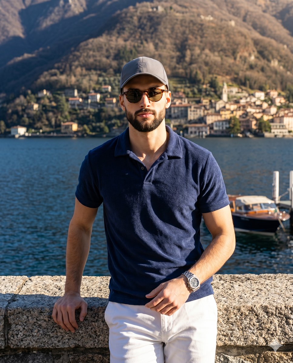 Sample output image for Luxury Alpine Lake Travel Portrait
