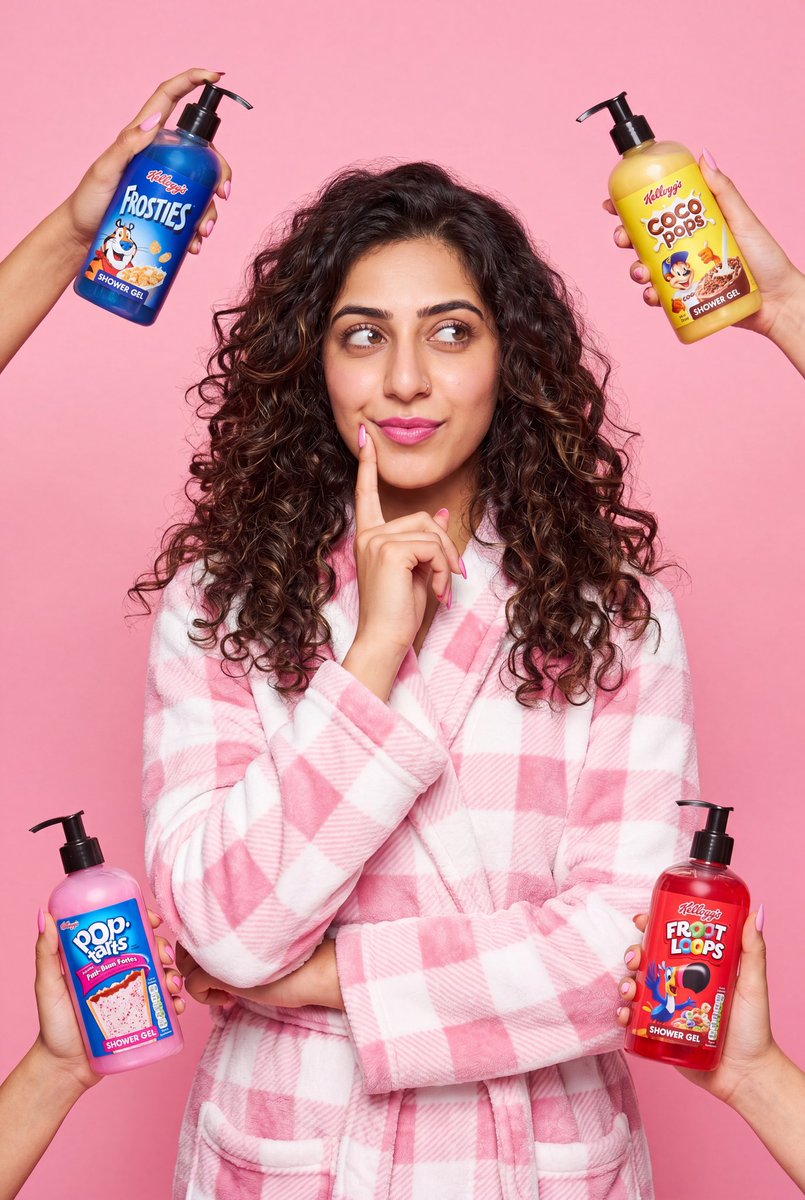 Sample output image for Cereal-Themed Commercial Beauty Ad