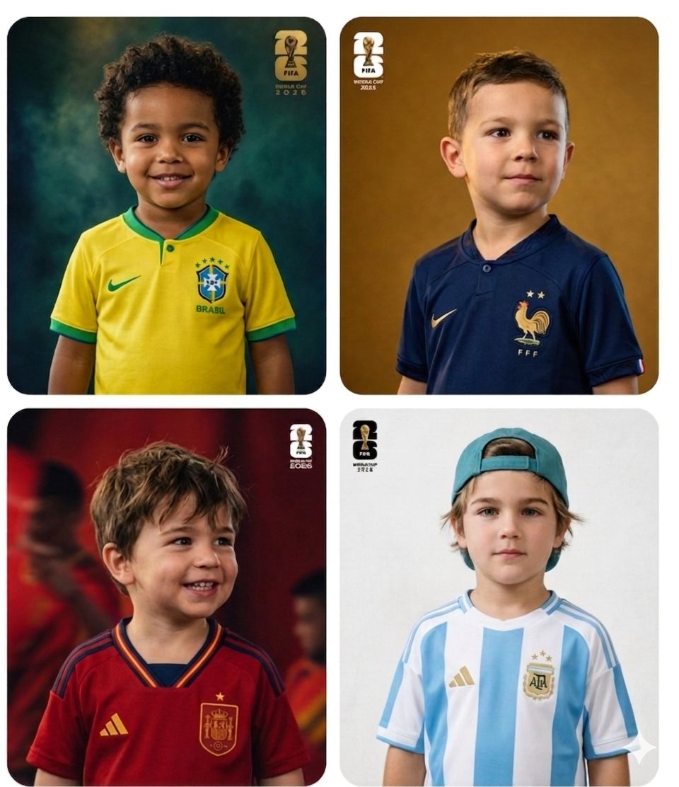 Sample output image for World Cup Children Football Portraits