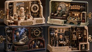 Mechanical Wind-up Miniature World AI image template preview