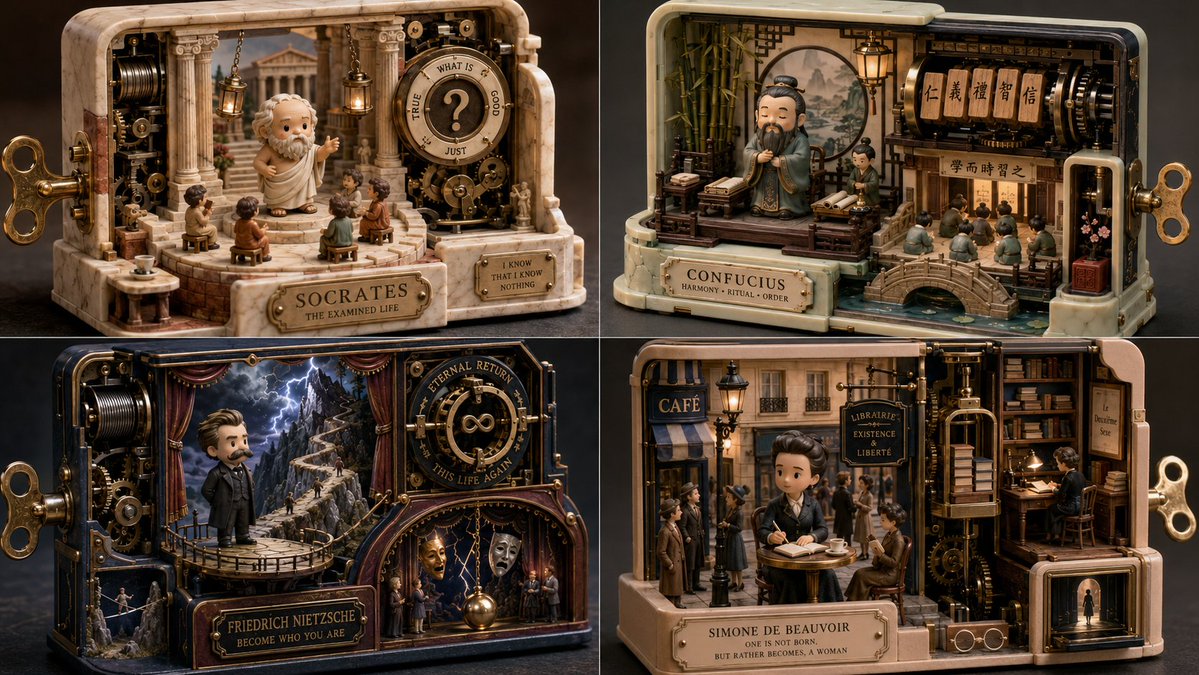 Mechanical Wind-up Miniature World