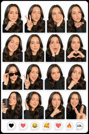 Photo to Realistic Sticker Pack AI image template preview