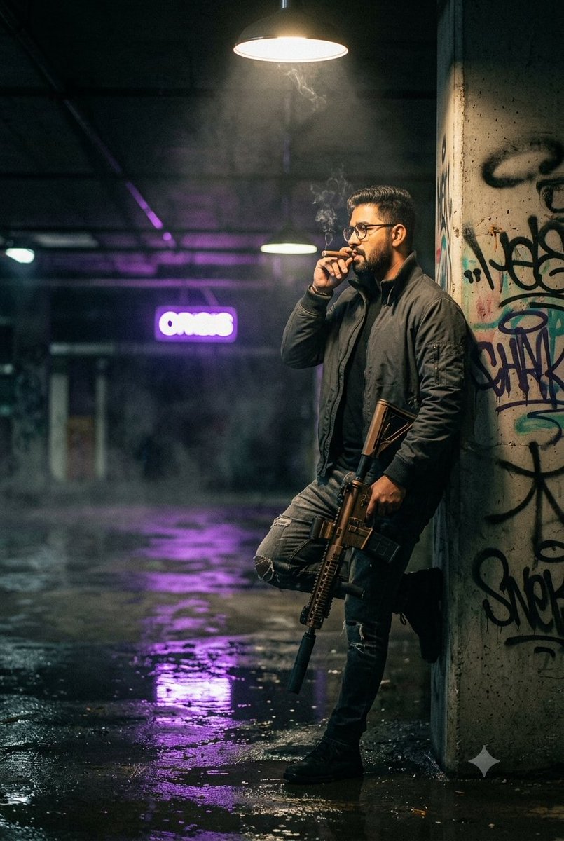 Gritty Neo-Noir Tactical Portrait
