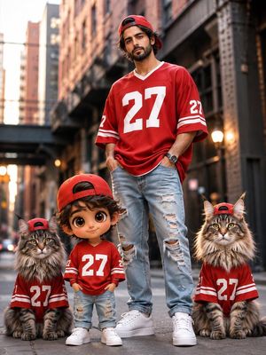 Chibi Mini Me Street Fashion AI image template preview