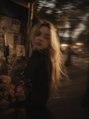 Cinematic Street Fashion Portrait AI image template preview