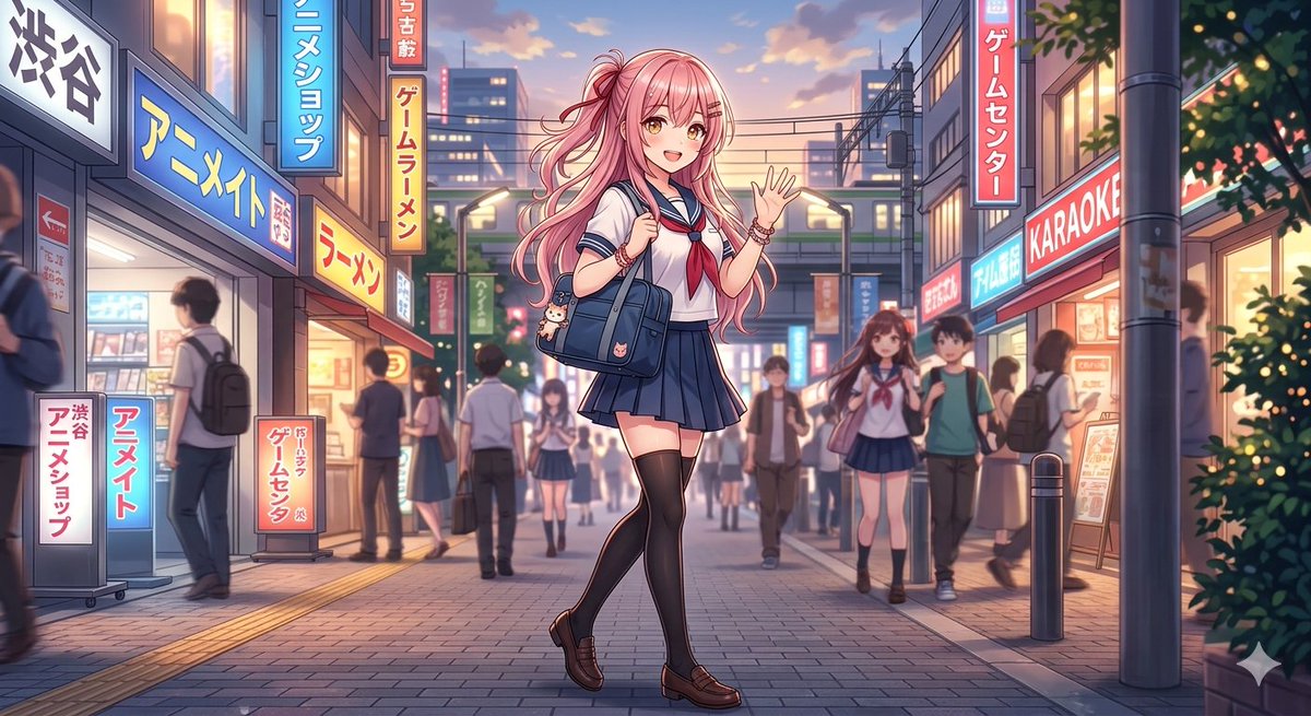 Japanese Anime Girl Illustration