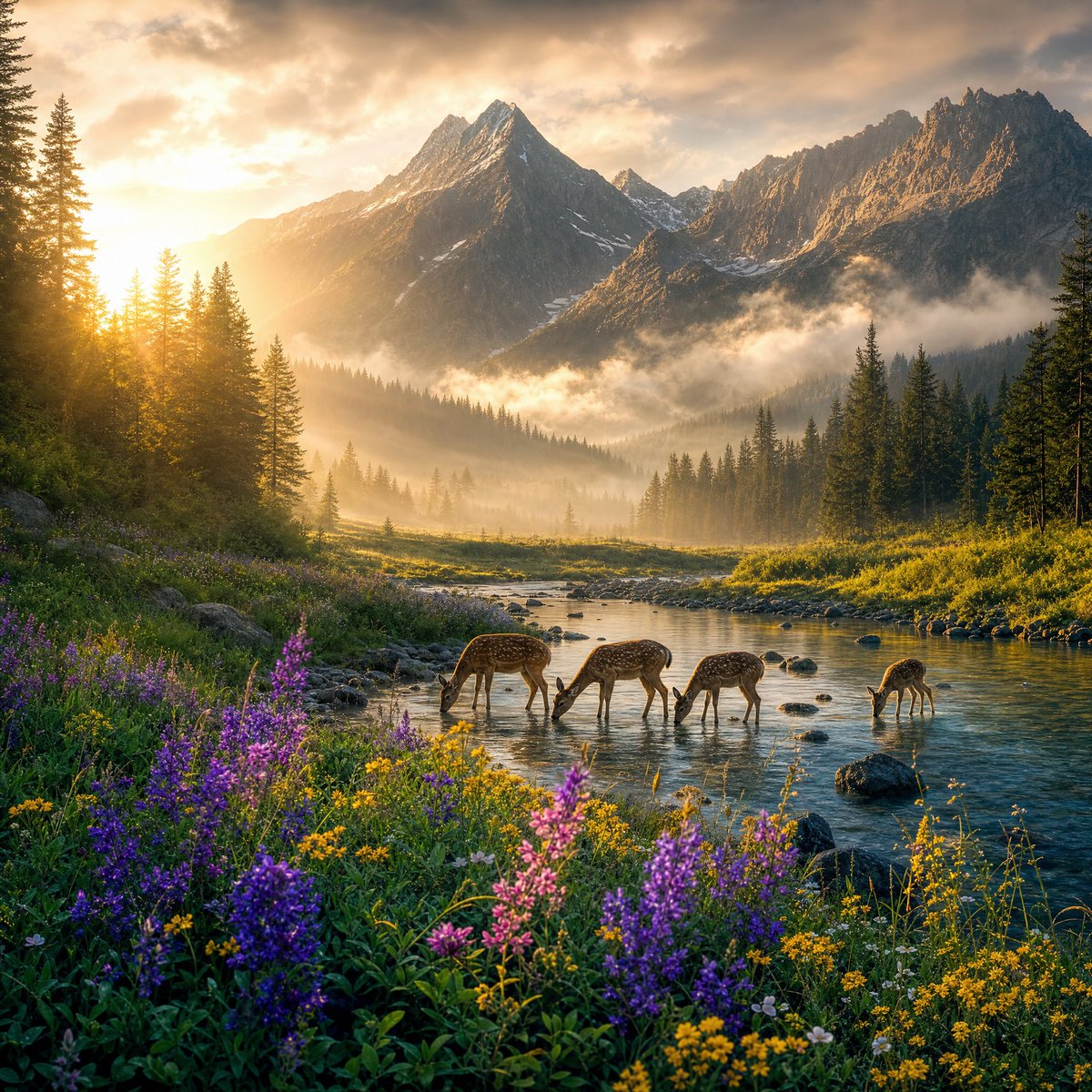 Magical Sunrise Alpine Valley