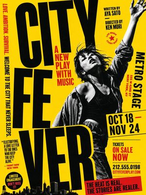 Gritty City Fever Theater Poster — Goal: Create a bold typographic theater poster for an urban music play titled {argument name="play t…