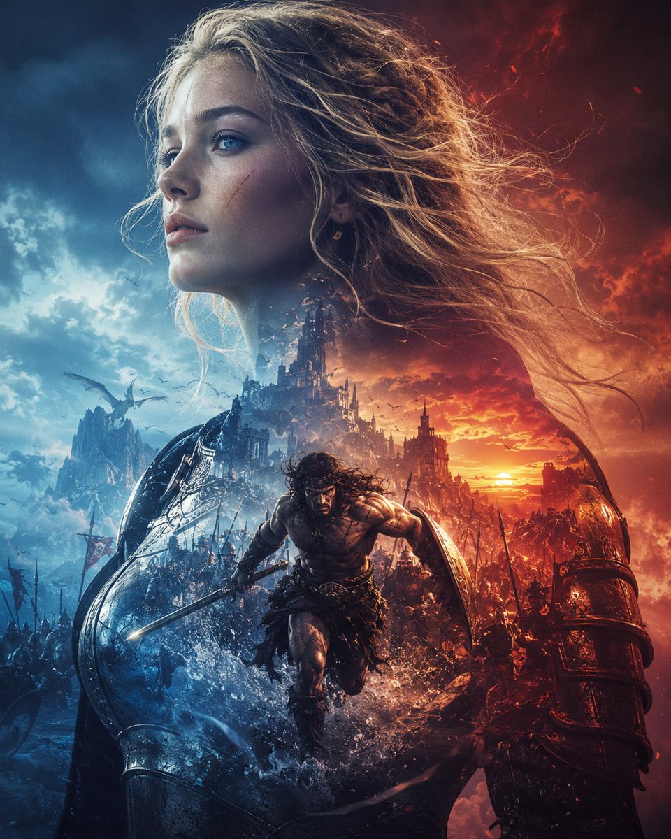 Epic Fantasy Battle Memory Poster