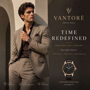 Luxury VANTORÉ Watch Advertisement AI image template preview