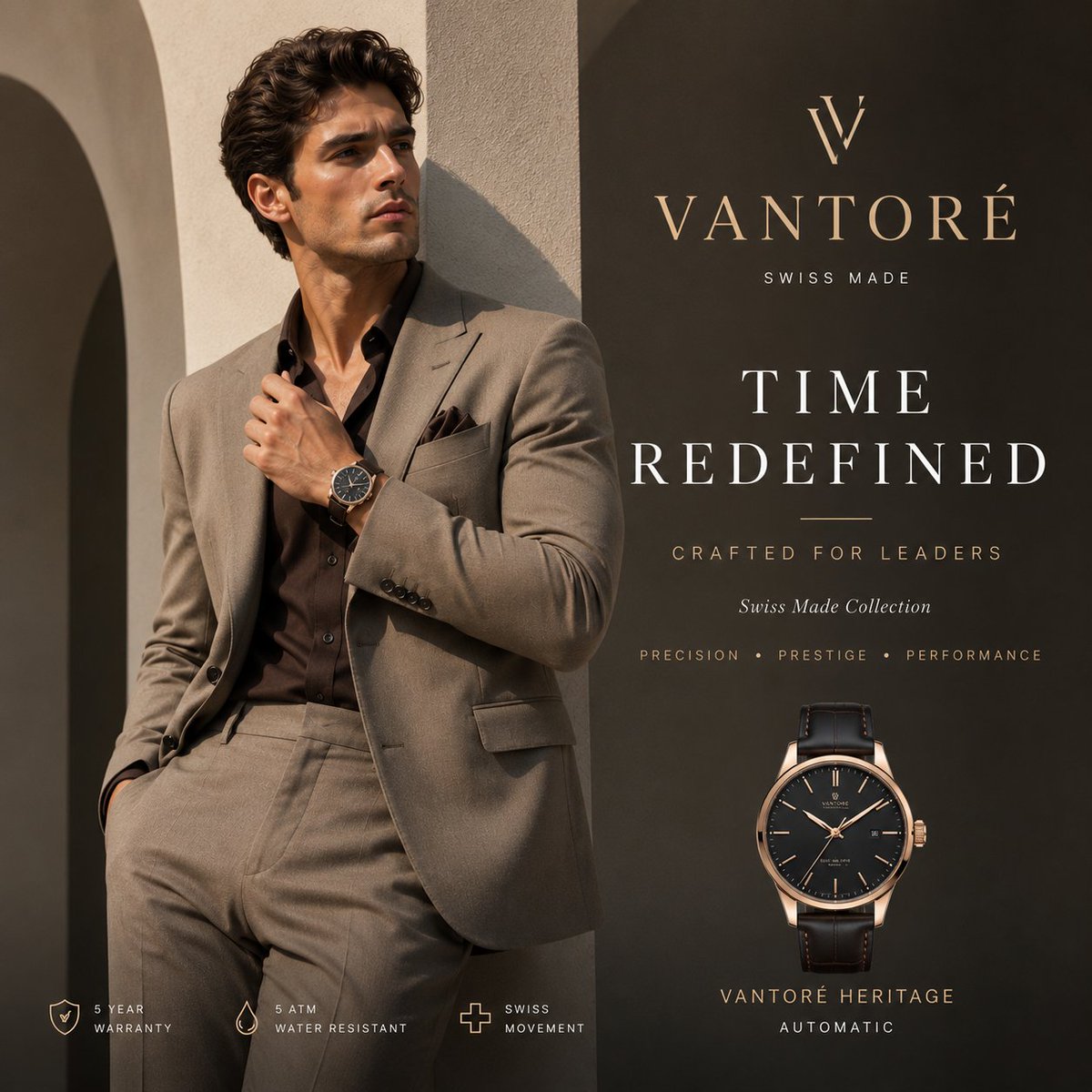 Luxury VANTORÉ Watch Advertisement