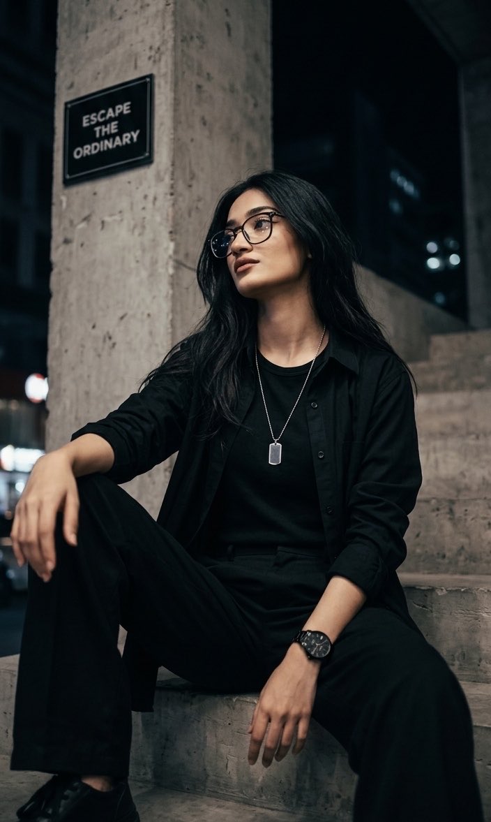 Sample output image for Cinematic Urban Night Portrait