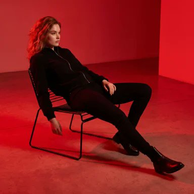 Sample output image for Red Lit Editorial Fashion Portrait