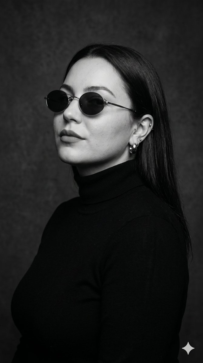 Sample output image for Minimalist Monochrome Fashion Portrait