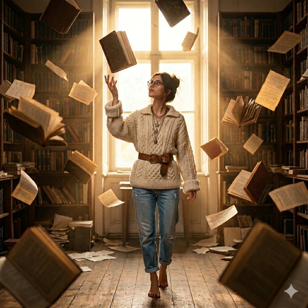 Abandoned Library Fantasy Portrait