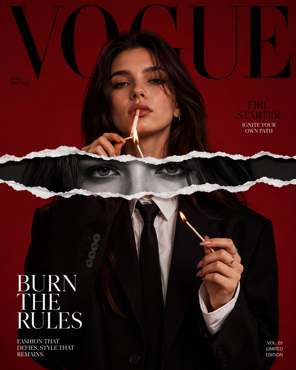 Torn Paper Editorial Magazine Cover