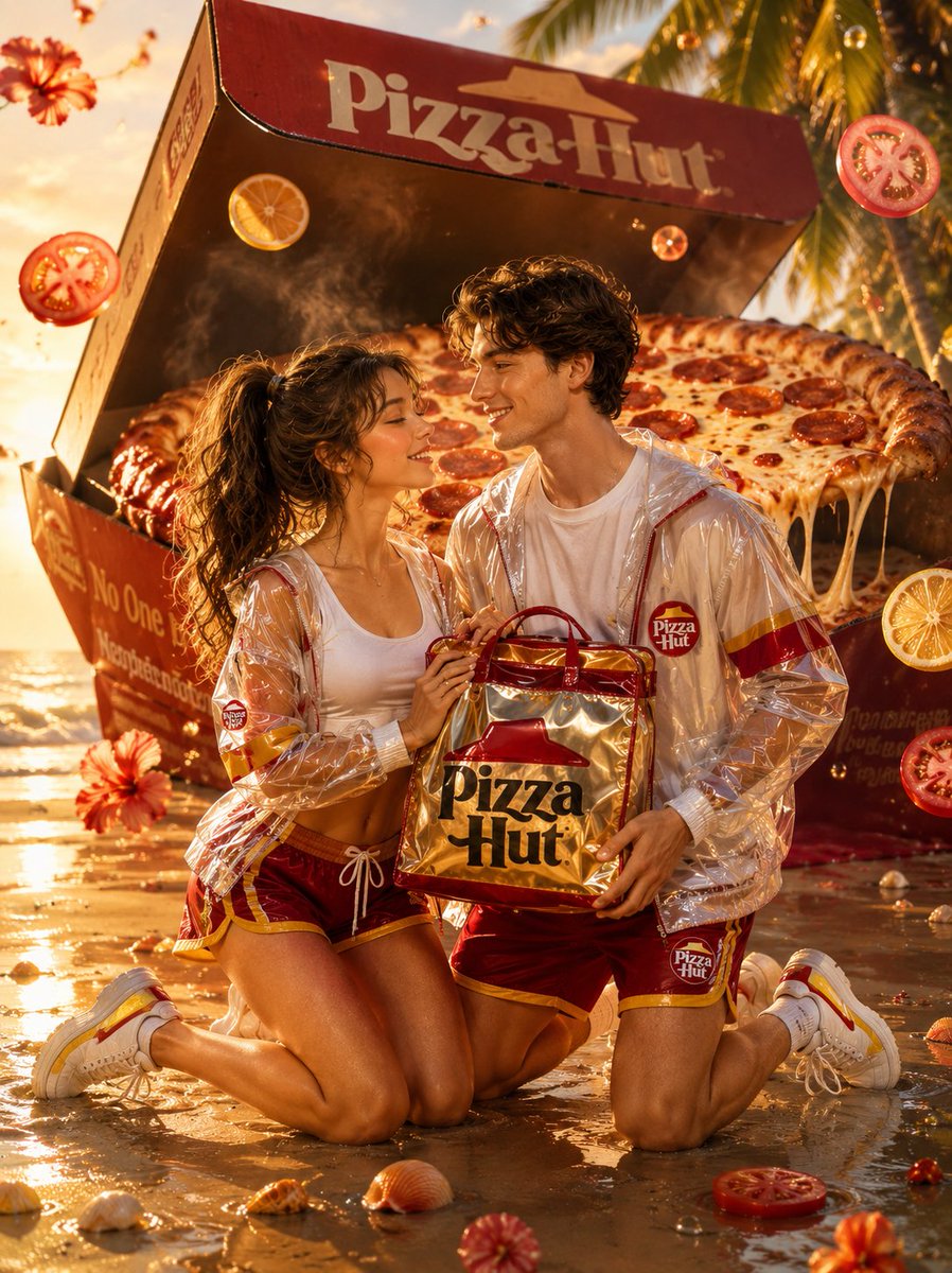 Cinematic Pizza Hut Beach Advertisement