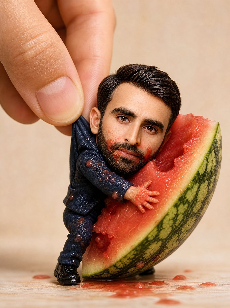 Miniature Doll With Watermelon