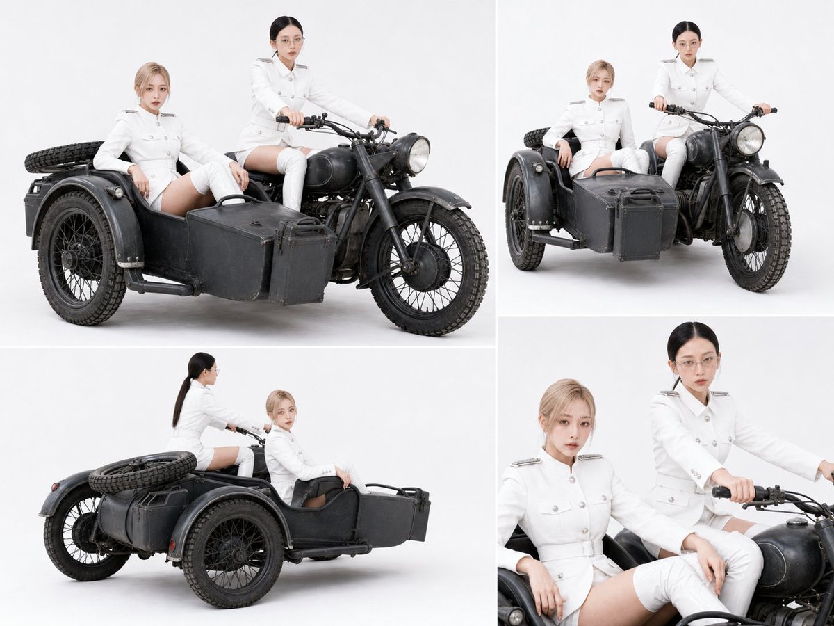 Sidecar Motorcycle Studio Collage