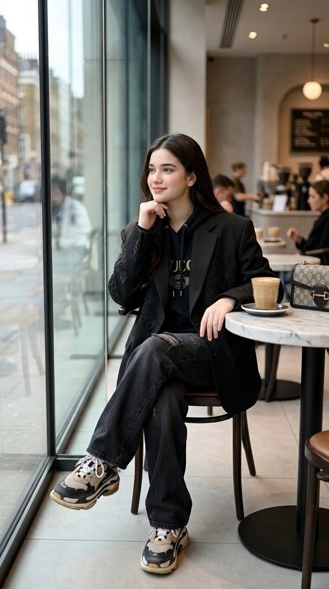 Luxury Streetwear Café Portrait