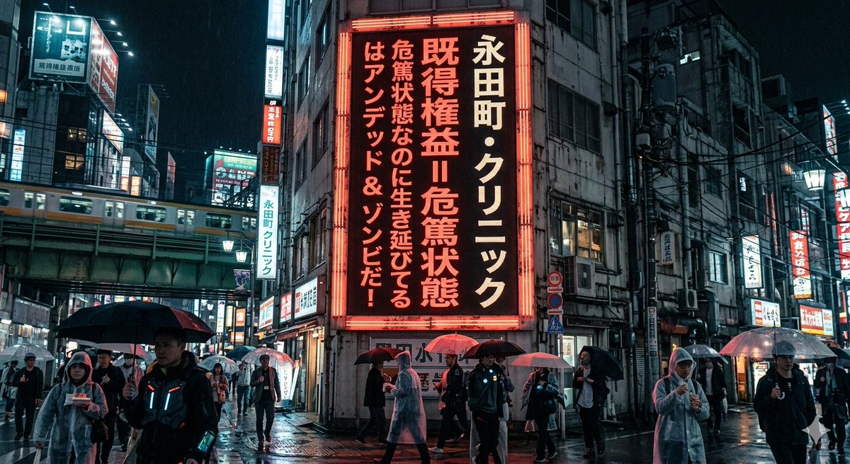 Sample output image for Cyberpunk Signboard Social Commentary