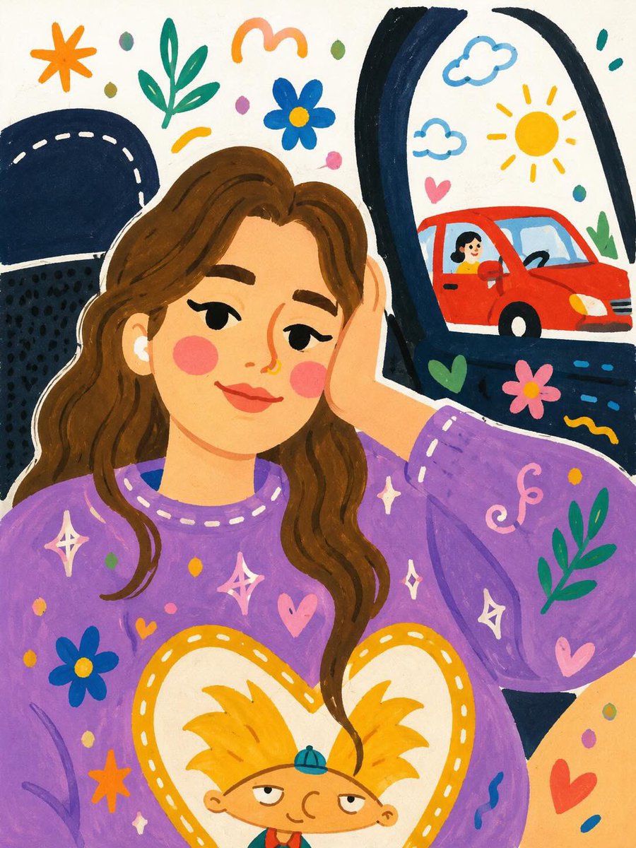 Stylized Gouache Folk Art Illustration