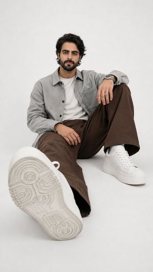 Low-Angle Streetwear Editorial AI image template preview