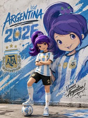 Urban Graffiti Football Poster — Ultra-detailed street-art football poster featuring a {argument name="character" default="cute stylized cartoon/anime girl with