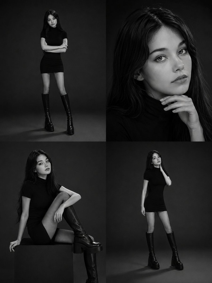 Monochrome Fashion Editorial Collage