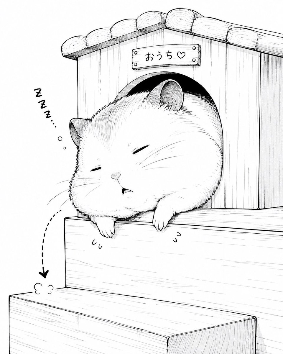 Sleepy Round Hamster Manga