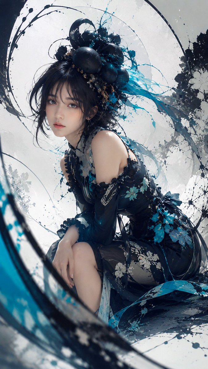 Surreal Celestial Couture Portrait example 3
