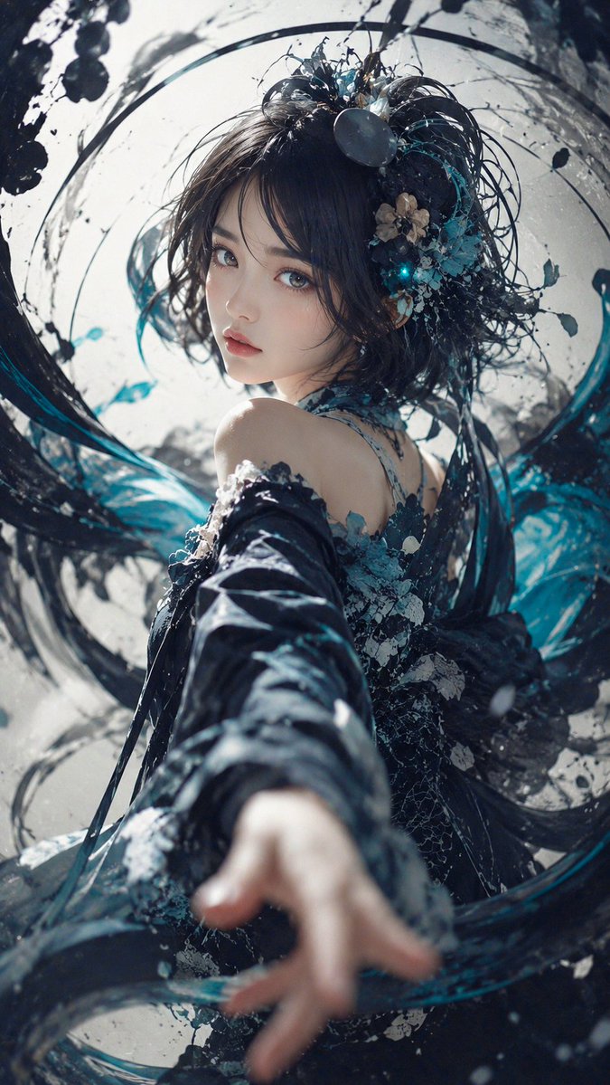 Surreal Celestial Couture Portrait example 4