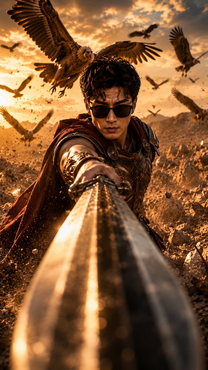 Roman Warrior Eagle Battlefield Portrait