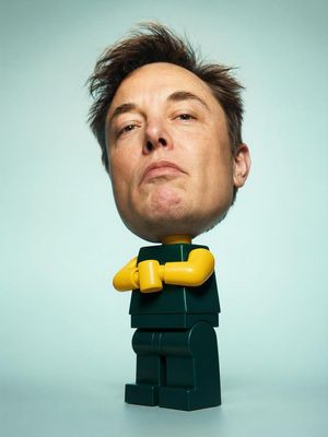 Surreal LEGO Human Minifigure AI image template preview